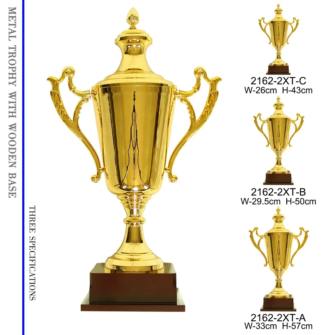 Trofeo de copa de fútbol de lujo, trofeo de copa de fútbol de Metal, hecho en China