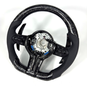 Volante de Fibra de Carbono para <span class=keywords><strong>BMW</strong></span> F10 F11 F15 F18 F20 F23 F25 F30 F32 F35 F40 F80 E84 E87 E90 E92 E93, Accesorios para Automóviles - Product Image 3