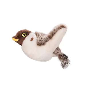 Jouet en peluche <span class=keywords><strong>pour</strong></span> chat, best-seller transfrontalier, en forme d'oiseau, avec herbe à chat intégrée, sons d'oiseaux réalistes, alimentation électrique automatique - Product Image 5