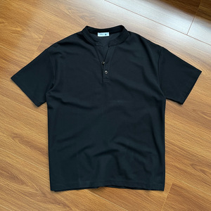 Camiseta Unisex de Algodón Grueso, Cuello en V, Estilo Casual, Vintage, Lisa, Camisetas de Diseñador para Hombre y Mujer, Fabricante Personalizado - Product Image 3