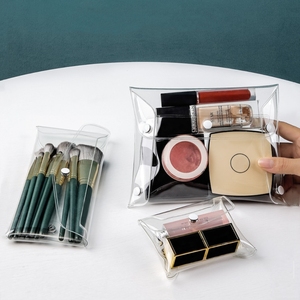 Túi Đựng Mỹ Phẩm Trong Suốt PVC Túi Tiện Lợi Du Lịch Có Nút Bấm Chống Nước Túi Đựng Son Môi Túi Đựng Đồ Xách Tay - Product Image 2