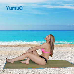 YumuQ alta calidad diseño personalizado barato paja playa Picnic plegable Camping manta Damproof suelo dormir Mat - Product Image 5