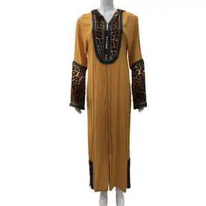 थोक मुस्लिम कपड़े दुबई महिलाओं लंबी आस्तीन Hooded इस्लाम Abaya रेयान पोशाक