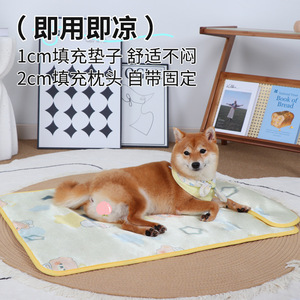 Summer <b>Cooling</b> <b>Mat</b> For Dogs Rectangle Cartoon Pattern Fabric <b>Pet</b> Bed Hand Washable Dog Cat Use - Product Image 2