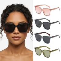 Lunettes de soleil polarisées carrées unisexe tendance, monture intégrale TR90, branches en PC, légères, protection UV400, pour la conduite en extérieur