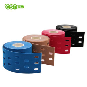 5cm * 5m bande de kinésiologie poreuse coton respirant hyposensible thérapeutique K bande élastique sport <span class=keywords><strong>Kinesio</strong></span> bande échantillon Support - Product Image 1