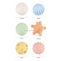 Jouet éducatif pour le bain de bébé, 6 pièces, en caoutchouc souple, massage, perception tactile, pincement, jouets d'appel