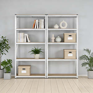 Estanterías de Almacenamiento de Acero para <span class=keywords><strong>Garaje</strong></span>, Estantería Metálica Ligera de 5 Niveles, Estantería Industrial Apilable, Estantería Sin Pernos, Estantería Galvanizada - Product Image 2
