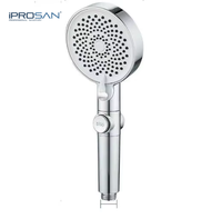 Pomme de douche à main pour salle de bain IProSan 110 mm, moderne, en plastique, finition ABS, avec filtre et pression