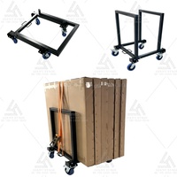Plateforme de scène réglable en hauteur en aluminium avec chariot de transport