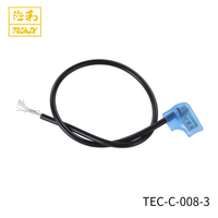Câbles d'alimentation en cuivre 12V 18AWG 1015 105C 200mm avec sertissage, manchon de borne série 187, faisceau de câbles en PVC étamé TEC-C-0008