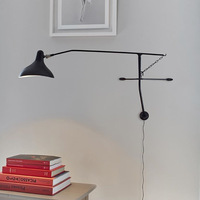 Serge Mouille MCL Trépied Table Lampe De Bureau Bar Studio Applique Murale avec Abat-Jour Blanc Cassé pour Salle De Bains Source De Lumière LED