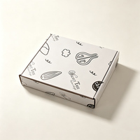 Weiße Wellpappe-Versandbox für Bäckerei Süßigkeiten Schokolade Geschenke E-Commerce-Verpackung Einzelhandel Lebensmittel Snacks