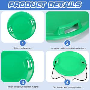 Lenwen 25 pollici Heavy Duty eco-friendly esterno in plastica piattino da neve slitta <span class=keywords><strong>UFO</strong></span> Design per adulti inverno freddo sport - Product Image 6