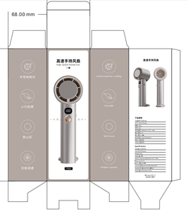 Ventilateur personnel portable haute puissance, moteur sans balais, batterie rechargeable 3000 mAh, logo personnalisé, KC CE, voiture, extérieur - Product Image 2