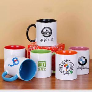 Tasses à café en céramique blanche avec logo personnalisé imprimé sur boîte, 11 oz, cadeau d'entreprise pour activité commerciale - Product Image 2