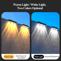 Lampe solaire de jardin LED RGB super lumineuse, indice de protection IP65, éclairage décoratif extérieur pour clôture, escaliers, aménagement paysager, lumière solaire pour marches