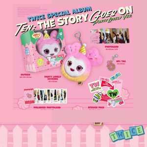 KPOP TWICE TEN the STORY GOES on PARTY LOVELY Ver. Álbum de CD Coleccionable Oficial Bluewave, Regalo del Grupo Femenino Coreano - Product Image 1
