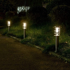 Lámpara <span class=keywords><strong>Solar</strong></span> de Columna para Jardín, Césped, Villa, Exterior, Hogar, Impermeable, Simple, LED, Acero Inoxidable - Product Image 5