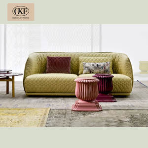 OKF 2025 Moderno Sofá de Oficina Chesterfield Conjunto Minimalista de 2 Plazas para Hoteles Villas Fabricado Pana Relleno de Esponja - Product Image 1