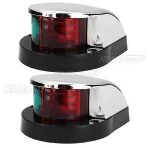 2 lampes de signalisation 12V pour bateau, feux de navigation LED rouge et vert pour bateaux, yachts, camions, remorques, fourgonnettes - Product Image 2