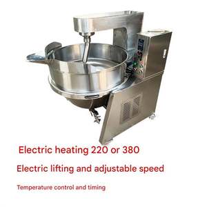 Grande machine de cuisson professionnelle entièrement automatique en acier inoxydable, mélangeur planétaire pour la cuisson de viande et la préparation de confitures, idéale pour les restaurants. - Product Image 3