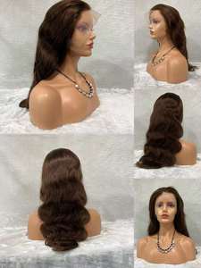 Jennifer Custom Glueless13x4 encaje frontal cabello humano Marrón 99 Burg rojo prearrancado encaje cuerpo onda brasileño pelucas de cabello crudo - Product Image 4
