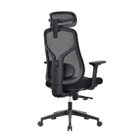Fabricant à Foshan, chaise de bureau exécutive moderne avec coussin en forme de W, base pivotante en nylon, très confortable
