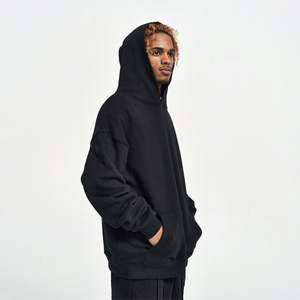 Sweat-shirts à capuche personnalisés pour hommes en coton French Terry, de haute qualité, brodés, avec impression en relief - Product Image 2