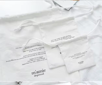 Sac en coton mousseline blanc uni personnalisé avec cordon de serrage