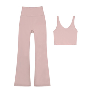 Pantaloni con fondo bandiera gilet a forma di U vestito nudo sensazione Fitness reggiseno sportivo di bellezza posteriore <span class=keywords><strong>abbigliamento</strong></span> Yoga Top - Product Image 3