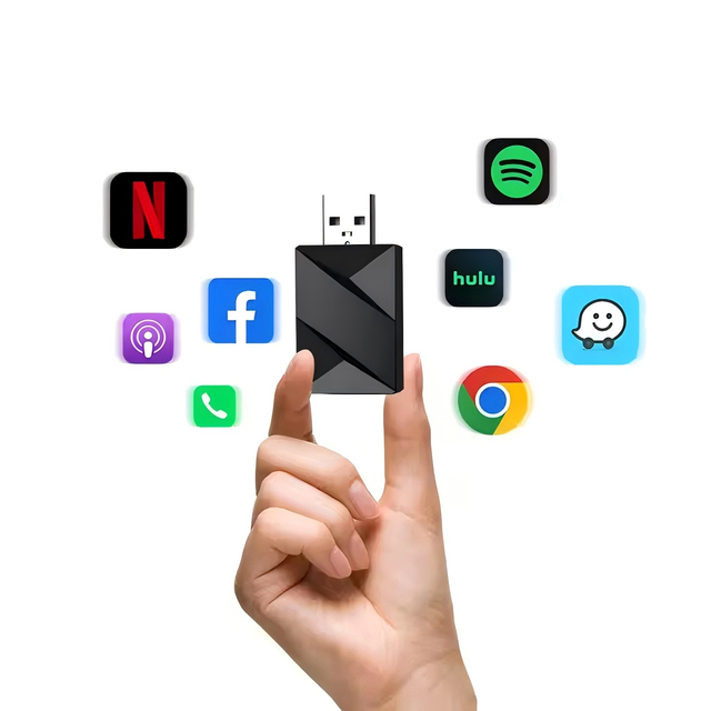 2025 Wireless CarPlay for Call Music Navigation Adapter Easy Plug-and-Play Auto Connect Convenient Wired to for Cars Multimedia