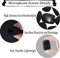 Pare-brise de microphone de mini casque, couverture en mousse de microphone Lavalier de 4 tailles, couverture en mousse de microphone de mini taille