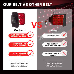 IDEATHERAPY alta calidad portátil 660nm 850nm terapia de luz roja infrarroja cinturón de masaje dispositivo de mano para aliviar el dolor cintura - Product Image 6