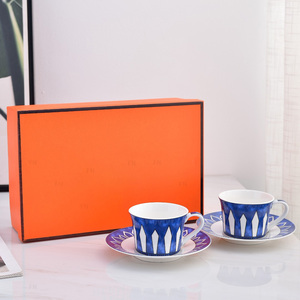 Palace Luxury 2 <b>Cups</b> <b>and</b> <b>Saucers</b> English Bone China Ceramic <b>Set</b> for Living Room Use or Giveaways - Product Image 1