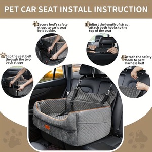 Detachable <strong>Dog</strong> Car Seat Memory Foam <strong>Dog</strong> Booster Seat <strong>Dogs</strong> Travel <strong>Bed</strong> With Thick Cushions Storage Bag For Large/medium-sized <strong>Dogs</strong> - Product Image 4