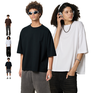 Camiseta Personalizada con Logotipo para Hombre, 230 g/m², Corte Holgado y Extra Grande, Impresión DTG, Color Sólido, Algodón Grueso, Camisetas Cortas para Hombre - Product Image 2