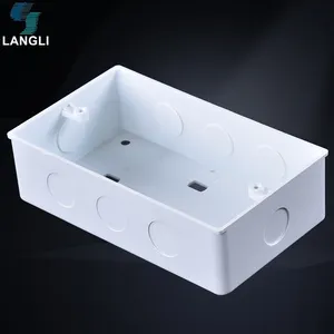 Aksesoris Listrik PVC Kandang Kotak 3X6 2 Gang Switch Box Socket