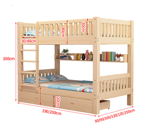 Trẻ em Đồ nội thất thắp sáng etage đổ enfants giường tầng tiết kiệm không gian giường tầng với bàn dưới hoặc trẻ mới biết đi - Product Image 4
