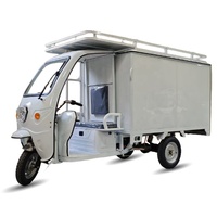Triciclo Eléctrico de Carga Grande de 3 Ruedas HLD Manufacturer Express con Escalera Lateral y Caja de Carga Grande