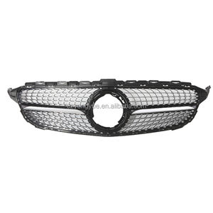 Grille avant <span class=keywords><strong>diamant</strong></span> argent noir ciel étoile Style <span class=keywords><strong>calandre</strong></span> pour <span class=keywords><strong>Mercedes</strong></span> Benz <span class=keywords><strong>classe</strong></span> <span class=keywords><strong>C</strong></span> <span class=keywords><strong>W205</strong></span> Version inférieure 2019 2020 2021 2022 2023 - Product Image 2