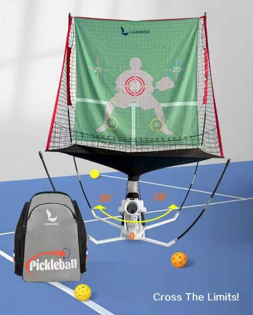 NewChance Portable Automatic Pickleball Launcher with Left/Right Ball Throwing Serving Function and Backpack Pitching Machine