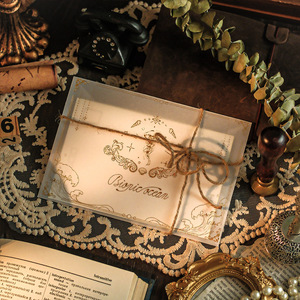 <span class=keywords><strong>Enveloppe</strong></span> en papier kraft à motif floral à l'acide sulfurique bronzant pour cadeaux - Product Image 4