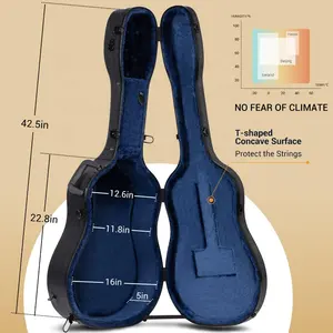 Custom Hard Shell EVA Waterproof Hard Case EVA Guitar Case For Acoustic Classical Guitars