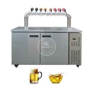 2024 Encimera superior Enfriador de cerveza de barril con 2 grifos Máquina dispensadora de cerveza Máquina Dispensador de cerveza de barril Grifo