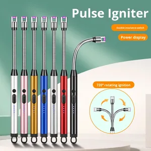 <span class=keywords><strong>USB</strong></span> sạc điện tử đánh lửa cho cắm trại ngoài trời BBQ <span class=keywords><strong>Windproof</strong></span> <span class=keywords><strong>Flameless</strong></span> hương liệu nến bền kim loại xây dựng - Product Image 4