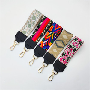 LLavero de pulsera de poliéster de lona para mujeres y hombres, correa de cordón de muñeca de 5CM de ancho para mujeres y hombres, llaves de coche, insignias de identificación, billetera para tarjetas - Product Image 1