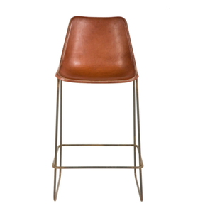 เก้าอี้บาร์สไตล์วินเทจ โครงโลหะ พนักพิงโค้ง แข็งแรง ทนทาน เหมาะสำหรับตกแต่งบาร์สไตล์เรโทรและบ้านสไตล์ฟาร์มเฮาส์ - Product Image 1