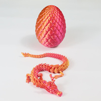 Vente en gros de jouets de dragon articulés imprimés en 3D de 30 cm avec œuf de 10 cm, jouet populaire anti-stress pour tous les âges