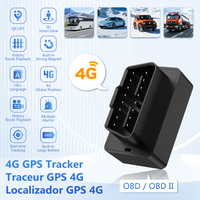 Traceur GPS D9-H 4G LTE GSM OBDII pour Véhicules et Flottes avec Alarme de Vibration, Alerte de Sur-vitesse, Géolocalisation, Stockage Cloud et Antivol